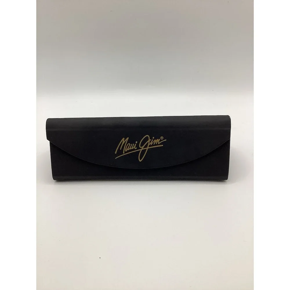 Maui Jim Small Magnetic Black Tri-Fold Sunglasses Case with New Cleaning Cloth